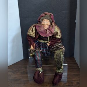 Holiday Sitting Fairy Elf Jester